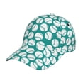 thumbnail image 1 of Balery Baseball Cap Adjustable Size for Running Workouts and Outdoor Activities All Seasons Dad Hat(Green Baseball), 1 of 9