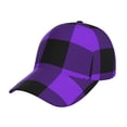 thumbnail image 1 of Balery Baseball Cap Adjustable Size for Running Workouts and Outdoor Activities All Seasons Dad Hat(Purple Buffalo Plaid), 1 of 8