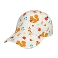 thumbnail image 1 of Balery Baseball Cap Adjustable Size for Running Workouts and Outdoor Activities All Seasons Dad Hat(Squirrel Maple Leaves And Nuts), 1 of 9