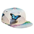 thumbnail image 1 of Balery Baseball Cap Flat Bill Hats for Men Adjustable Size for Running Workouts and Outdoor Activities All Seasons Dad Hat(Butterfly In Blossoms Zen ), 1 of 9