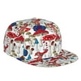 thumbnail image 1 of Balery Baseball Cap Flat Bill Hats for Men Adjustable Size for Running Workouts and Outdoor Activities All Seasons Dad Hat(Colorful Mushrooms (2) ), 1 of 9