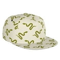 thumbnail image 1 of Balery Baseball Cap Flat Bill Hats for Men Adjustable Size for Running Workouts and Outdoor Activities All Seasons Dad Hat(Green Snake ), 1 of 9