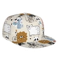 thumbnail image 1 of Balery Baseball Cap Flat Bill Hats for Men Adjustable Size for Running Workouts and Outdoor Activities All Seasons Dad Hat(Hand Drawn Animals ), 1 of 9