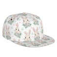 thumbnail image 1 of Balery Baseball Cap Flat Bill Hats for Men Adjustable Size for Running Workouts and Outdoor Activities All Seasons Dad Hat(Rabbit And Flower ), 1 of 9