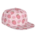 thumbnail image 1 of Balery Baseball Cap Flat Bill Hats for Men Adjustable Size for Running Workouts and Outdoor Activities All Seasons Dad Hat(Strawberries ), 1 of 9