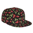 thumbnail image 1 of Balery Baseball Cap Flat Bill Hats for Men Adjustable Size for Running Workouts and Outdoor Activities All Seasons Dad Hat(Sweet Red Cherry ), 1 of 9
