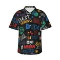 thumbnail image 1 of Balery Basketball Print Men's Hawaiian Shirts Short Sleeve Beach Shirt Relaxed Fit Vacation Button Down Shirts-Medium, 1 of 9