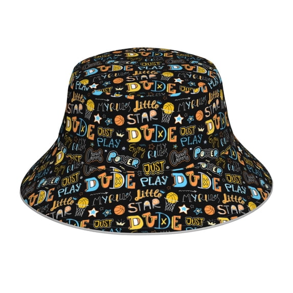 Balery Basketball Sun Hats for Men Women Bucket Hat UPF 50+ Buckey Hat Boonie Hat Foldable UV Protection Hiking Beach Fishing Summer