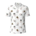 Balery Bbaseball Dog Printed Men’s Short Sleeve Polo Shirt, Midweight