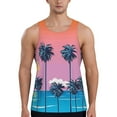 thumbnail image 1 of Balery Beach with Palm Trees Pattern Men's Workout Tank Top Gym Muscle Tee Fitness Bodybuilding Sleeveless T Shirt Quick Dry Fit Muscle Tank Top Slim-Fit Tank-X-Large, 1 of 7
