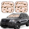 thumbnail image 1 of Balery 2 Piece Beagle Dog On Brown Car Windshield Sun Shade|Foldable Front Windshield Shade for Car Front Window for Most Sedans SUV Truck-Large, 1 of 7