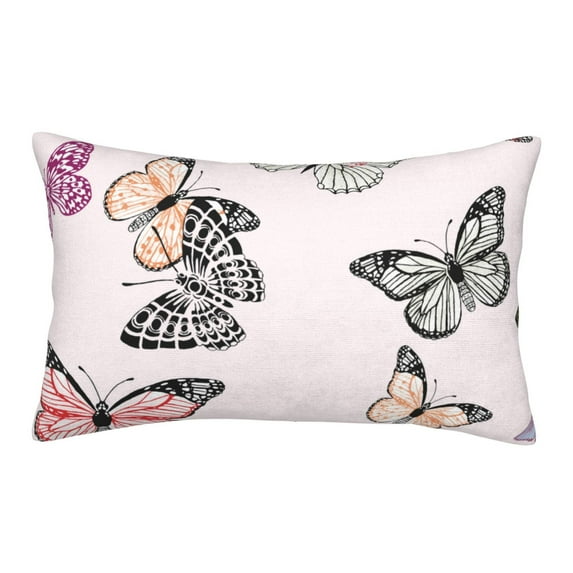 Balery Beautiful Butterfly Bedding Queen Pillow Cases - Envelope Closure - Soft Brushed Microfiber Fabric - Shrinkage and Fade Resistant Pillow Cases-14"x20"