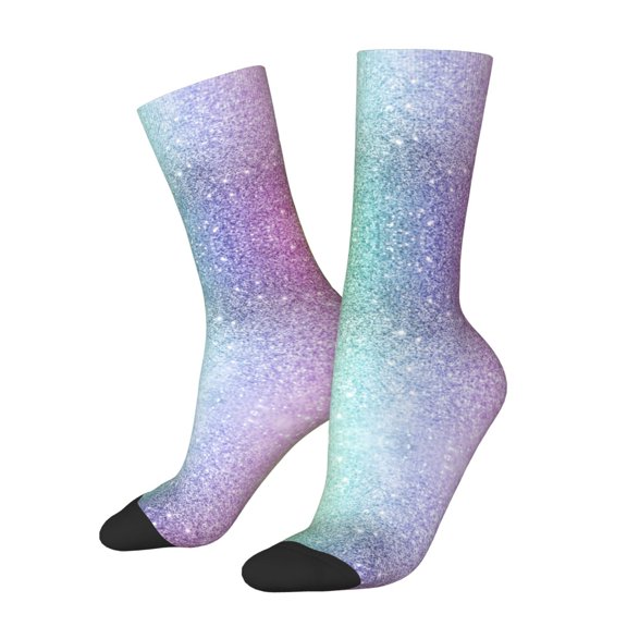 Balery Beautiful Glitter Pattern Crew Socks Unisex– Soft & Breathable Socks for Men & Women, One-Size Fits Most (US 5-11), Comfortable & Durable for Daily Wear