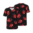 thumbnail image 1 of Balery Beautiful Red Ladybug Baseball Jersey for Men Casual Button Down Shirts Short Sleeve Active Team Sports Uniform-XX-Large, 1 of 9