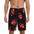 thumbnail image 1 of Balery Beautiful Red Ladybug Men's Cotton Knit Pajama Shorts Waistband & Pockets,Short Pajama Pants-4X-Large, 1 of 8