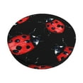 thumbnail image 1 of Balery Beautiful Red Ladybug Velvet Round Bar Chair Cushion Cover Adjustable, Protects From Scratches And Stains, Soft & Washable Ideal For Wooden And Metal Stools - 12 Inch, 1 of 7