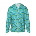 thumbnail image 1 of Balery Beautiful Seashells Men's Women's UPF 50+ Sun Protection Lightweight Hoodie Performance Long Sleeve Shirt for Fishing Running-Large, 1 of 9