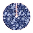 thumbnail image 1 of Balery Beautiful Snowflake Butterfly Printed Christmas Tree Skirt , Merry Christmas Party Christmas Tree Decoration,Adjustable Tree Skirt-30", 1 of 6