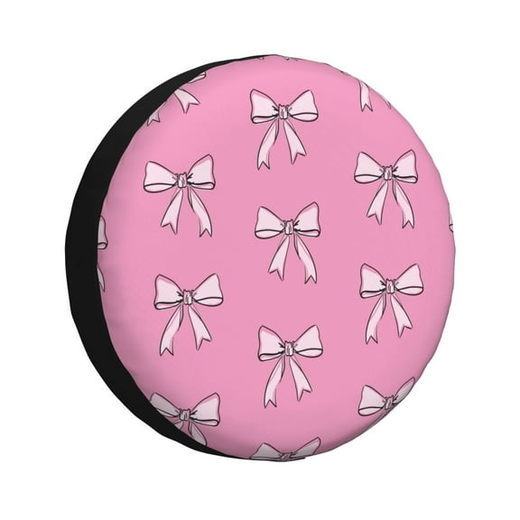 Balery Beautiful pink bow Pattern Tire Covers - Tough Tire Wheel Protector for Truck, SUV, Trailer, Camper, RV-14 inch