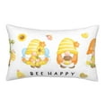 thumbnail image 1 of Balery Bee Happy Sunflower Gnomes Bedding Queen Pillow Cases - Envelope Closure - Soft Brushed Microfiber Fabric - Shrinkage and Fade Resistant Pillow Cases-16"x24", 1 of 6