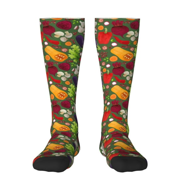 Balery Begetable Printed Novelty Socks Men's Women's Crew Socks Sports Socks Knee High Socks Cotton Socks Quirky and Cool Socks