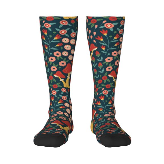 Balery Berries And Flowers Fun Novelty Socks Men'S Women'S Crew Socks Funny Crazy Novelty Socks Quirky And Cool Socks