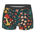thumbnail image 1 of Balery Berries and Flowers Men's Boxer Briefs, Soft and Breathable Cotton Underwear with nylon Waistband-Large, 1 of 9