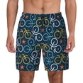 thumbnail image 1 of Balery Bicycle Colorful Mens Swim Trunks Swim Shorts for Men Quick Dry Inseam Beach Shorts with Compression Liner Pocket-Medium, 1 of 9