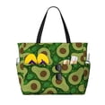 thumbnail image 1 of Balery Big Colorful Avocados Beach Travel Bag - Water-Resistant, Large Capacity Lightweight Tote with 7 Pockets for Women and Men - Perfect for Beach, Pool, Gym, and Travel, 1 of 7