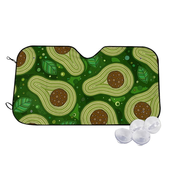 Balery Big Colorful Avocados Print Car Windshield Sun Shade,Windshield Sunshade for Car Pickup Truck SUV Accessories-Small