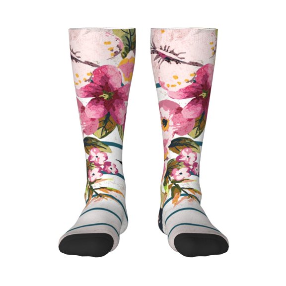 Balery Bird And Floral Fun Novelty Socks Men'S Women'S Crew Socks Funny Crazy Novelty Socks Quirky And Cool Socks