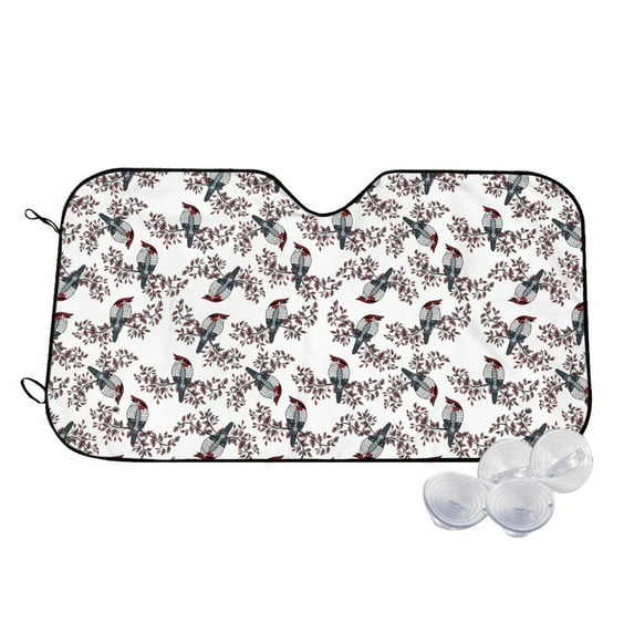 Balery Bird Print Car Windshield Sun Shade,Windshield Sunshade for Car Pickup Truck SUV Accessories-