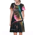 thumbnail image 1 of Balery Bird5 Pattern Womens Dresses Loose Short sleeve Sundresses Swimsuit Coverup 2025 Summer Casual Dress for Women - A-Line Swing Dress, 1 of 6