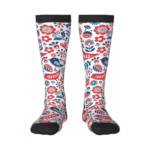 Balery Birds Flowers Fun Novelty Socks Men'S Women'S Crew Socks Funny Crazy Novelty Socks Quirky And Cool Socks