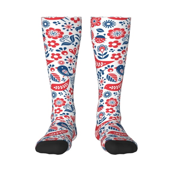 Balery Birds Flowers Fun Novelty Socks Men'S Women'S Crew Socks Funny Crazy Novelty Socks Quirky And Cool Socks