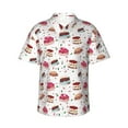 thumbnail image 1 of Balery Birthday Cake Print Men's Hawaiian Shirts Short Sleeve Beach Shirt Relaxed Fit Vacation Button Down Shirts-X-Large, 1 of 9