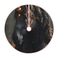thumbnail image 1 of Balery Black And Gold White Horse Printed Christmas Tree Skirt , Merry Christmas Party Christmas Tree Decoration,Adjustable Tree Skirt-36", 1 of 8
