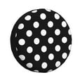 thumbnail image 1 of Balery Black And White Polka Dottire Cover Waterproof Dust-Proof, Universal Spare Wheel Tire Cover For Trailer, Rv, Suv Truck And Vehicle Camper Accessories-14 Inch, 1 of 9