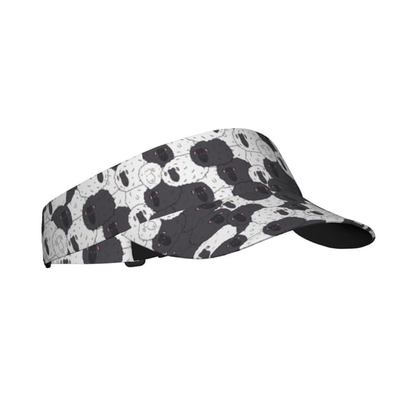 Balery Black And White Sheeps Sport Wear Athletic Visor Sun Sports Visor Hat Visor Adjustable Cap for Women and Men (One Size)