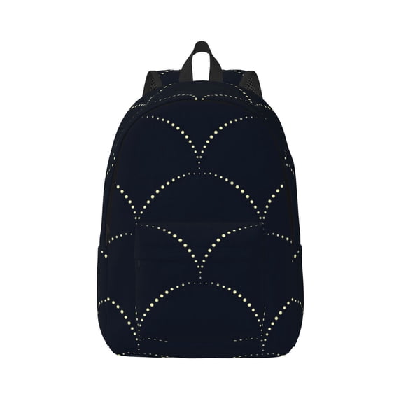 Balery Black Fish scales Vintage Canvas Backpack for Men and Women - Large Capacity, Durable Travel Laptop Bag for School, Work, Hiking, and Outdoor Activities