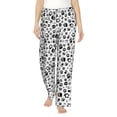 thumbnail image 1 of Balery Black Footprints print Women's Pajama Pants,Ultra Lightweight Pjs,Lounge Pant-X-Large, 1 of 9