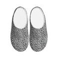 thumbnail image 1 of Balery Black Leopard Pattern Women's Fuzzy Memory Foam Slippers Fluffy Winter House Shoes Indoor and Outdoor-44/45, 1 of 7