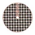 thumbnail image 1 of Balery Black Plaid Heart Printed Christmas Tree Skirt , Merry Christmas Party Christmas Tree Decoration,Adjustable Tree Skirt-48", 1 of 8