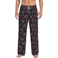 thumbnail image 1 of Balery Black Roosters print Men's Pajama Pants,Ultra Lightweight Pjs,Lounge Pant-Medium, 1 of 9