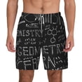 thumbnail image 1 of Balery Black Scientific Mens Swim Trunks Swim Shorts for Men Quick Dry Inseam Beach Shorts with Compression Liner Pocket-Small, 1 of 9