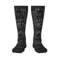 thumbnail image 1 of Balery Black Scientific Printed Novelty Socks Men's Women's Crew Socks Sports Socks Knee High Socks Cotton Socks Quirky and Cool Socks, 1 of 9