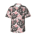thumbnail image 1 of Balery Black Snake Print Men's Hawaiian Shirts Short Sleeve Beach Shirt Relaxed Fit Vacation Button Down Shirts-3X-Large, 1 of 9