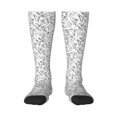 thumbnail image 1 of Balery Black White Music Printed Novelty Socks Men's Women's Crew Socks Sports Socks Knee High Socks Cotton Socks Quirky and Cool Socks, 1 of 9