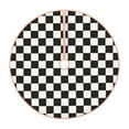 thumbnail image 1 of Balery Black and White Checkerboard Printed Christmas Tree Skirt , Merry Christmas Party Christmas Tree Decoration,Adjustable Tree Skirt-, 1 of 8