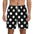 thumbnail image 1 of Balery Black and White Polka Dot Mens Swim Trunks Swim Shorts for Men Quick Dry Inseam Beach Shorts with Compression Liner Pocket-XX-Large, 1 of 9